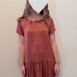Aerie Burnt Orange Flowy Dress | Size M